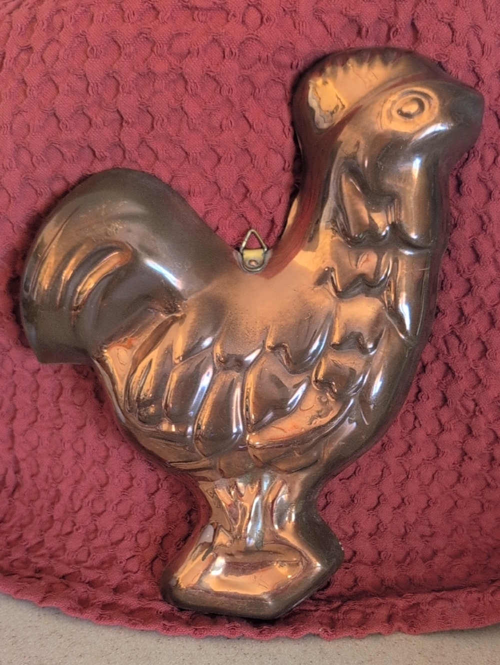 Vintage Copper Chicken Rooster Cake Jello Baking Wall Mold